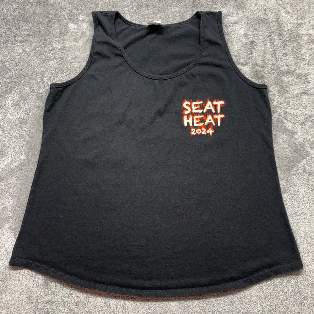 Port & Company Tank Top Women XL Black Excellent Seat Heat 2024 Moose Graphic‎